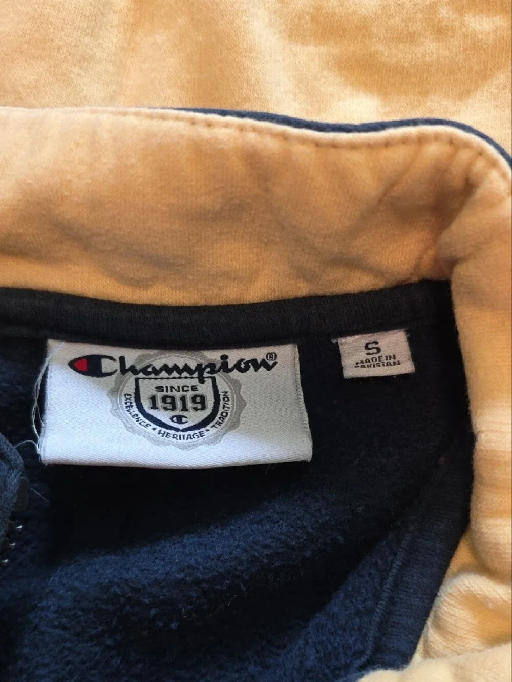 Champion Boys Navy and Gold 'NAVY' Zip-Up Bomber Jacket